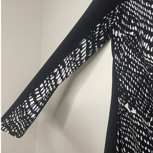 Lauren Ralph Lauren Womens Classic Colorblock Long Sleeve Dress Ruching - Picture 7 of 10